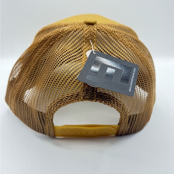 H3SportGear Classic Mustard Gold American Flag Trucker Cap Adjustable - Picture 4 of 9
